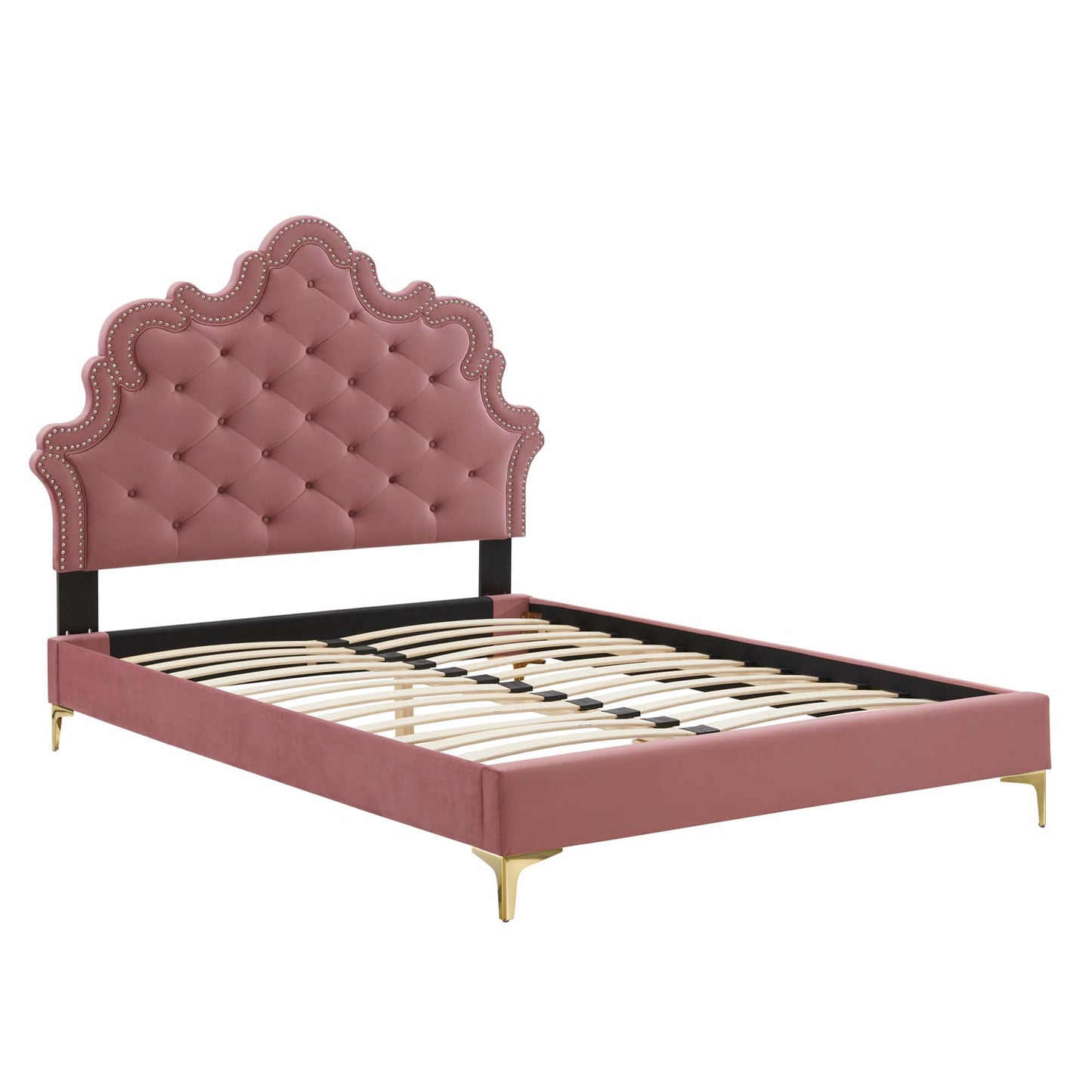 Gwyneth Tufted Performance Velvet King Platform Bed