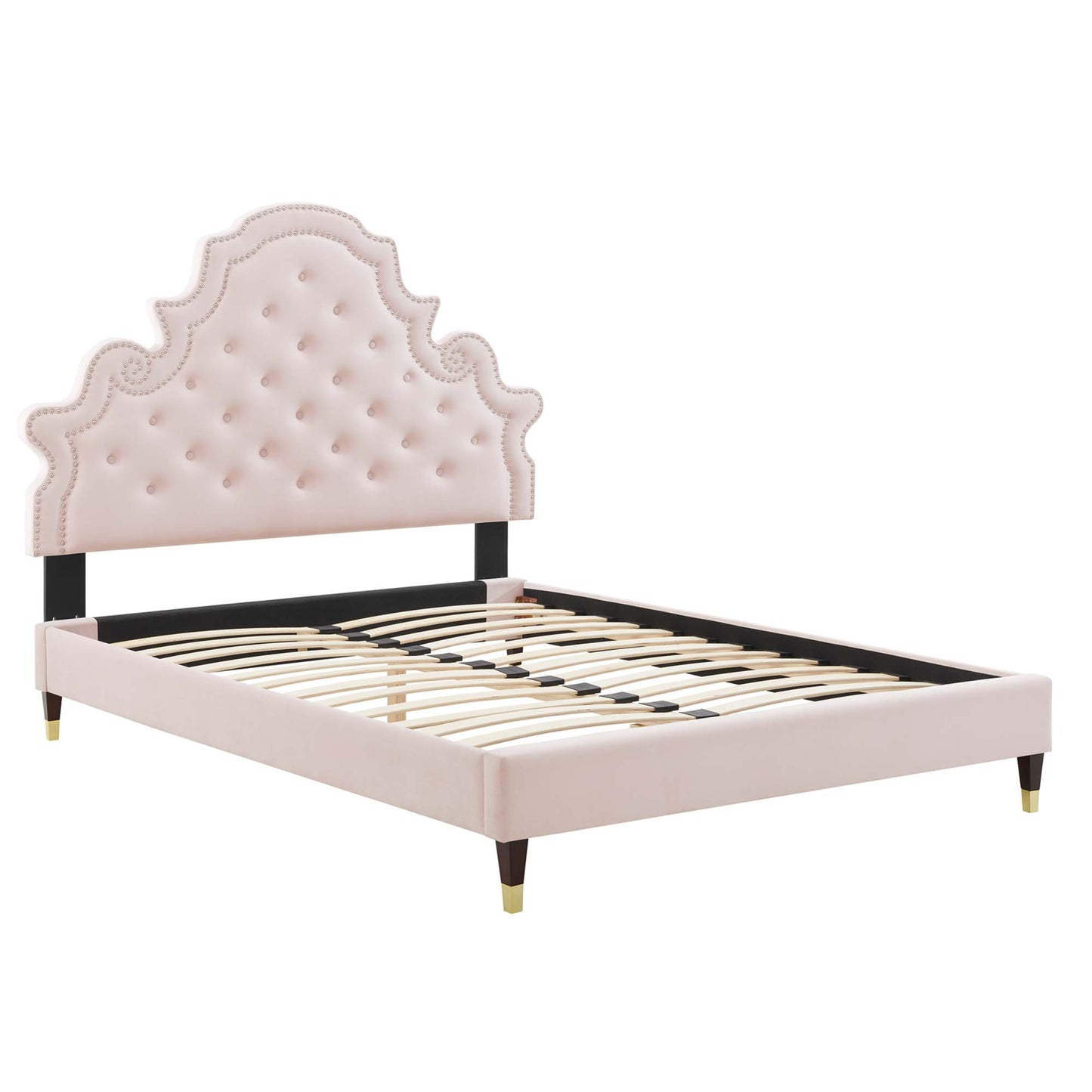 Gwyneth Tufted Performance Velvet King Platform Bed