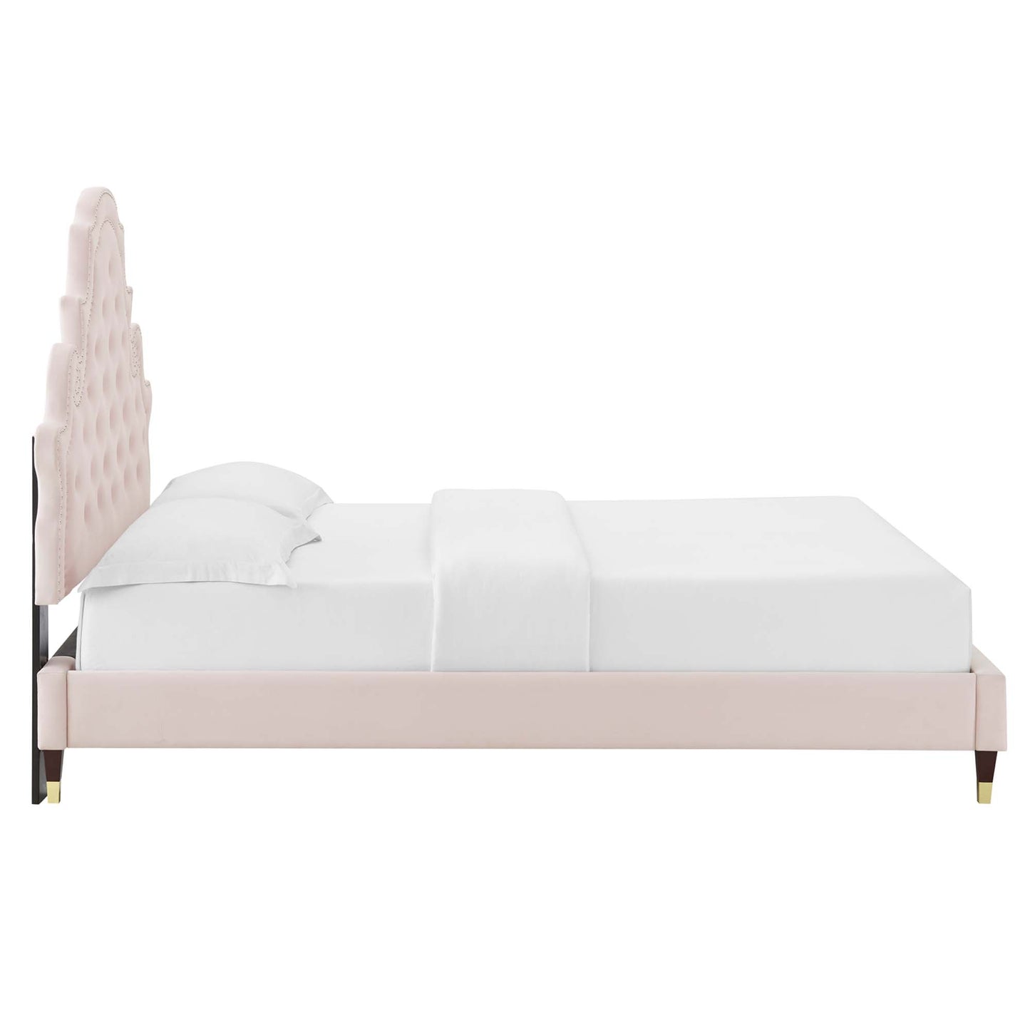 Gwyneth Tufted Performance Velvet King Platform Bed