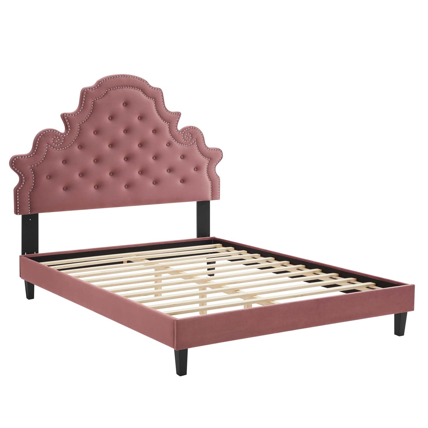 Gwyneth Tufted Performance Velvet King Platform Bed