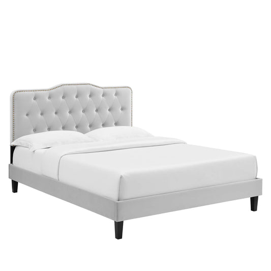 Amber Performance Velvet Twin Platform Bed