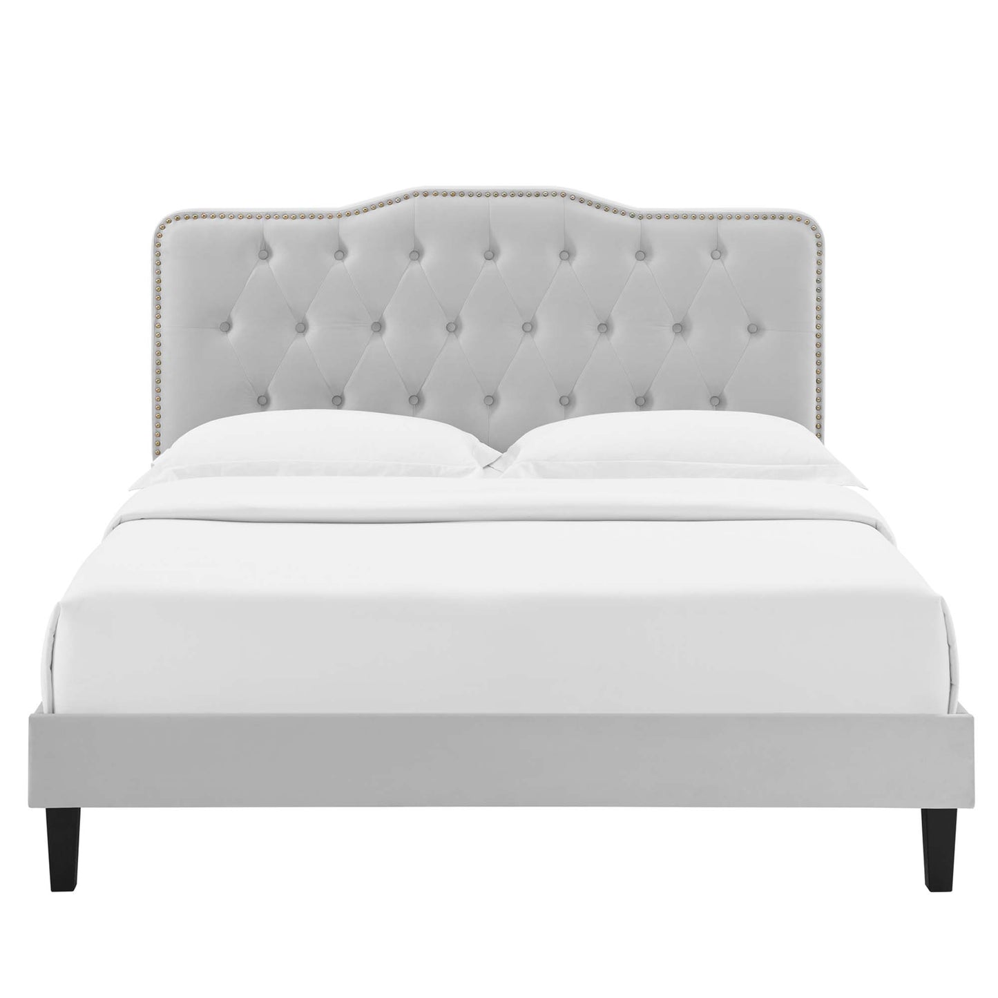 Amber Tufted Performance Velvet King Platform Bed