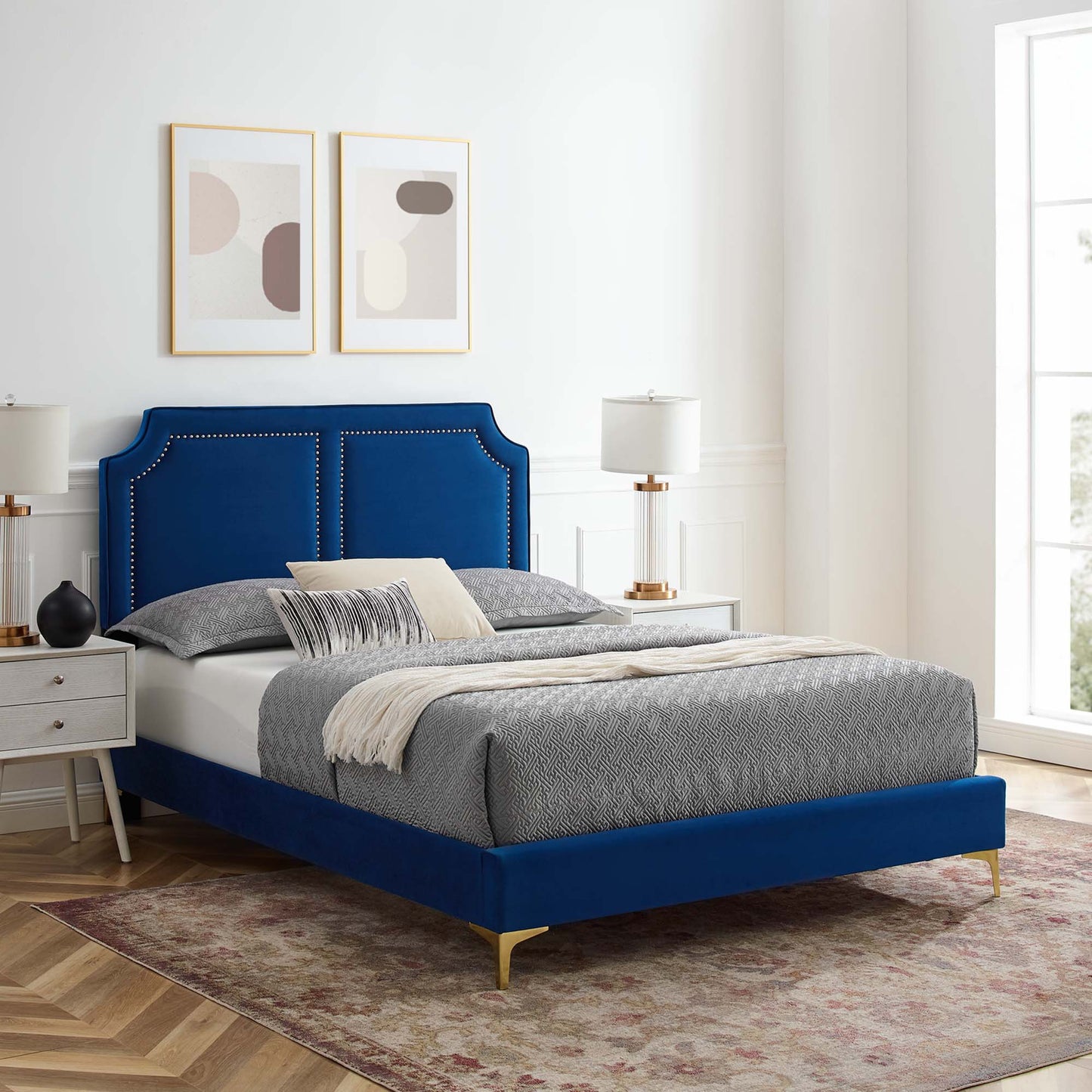 Cama individual Novi Performance Velvet de Modway