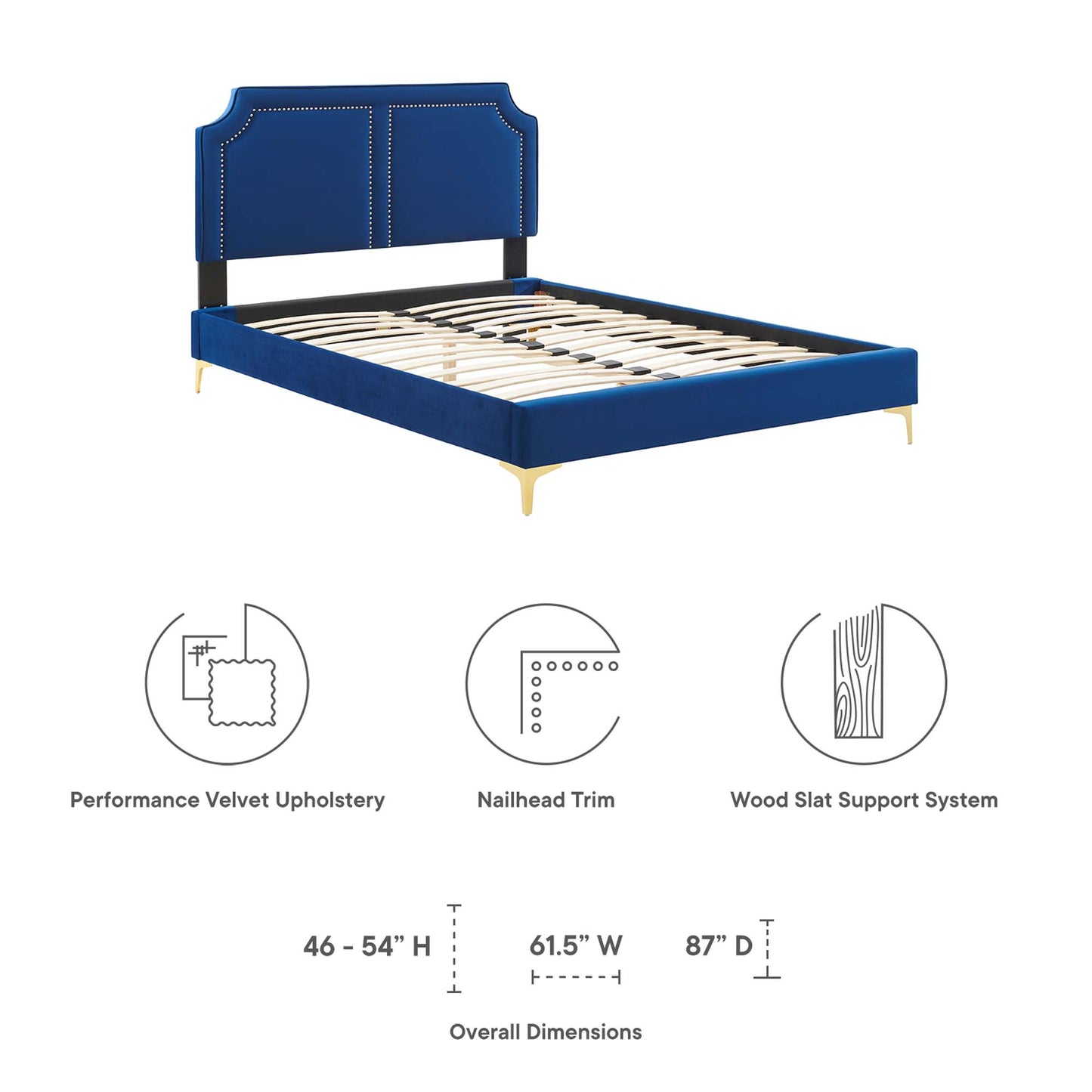 Cama individual Novi Performance Velvet de Modway