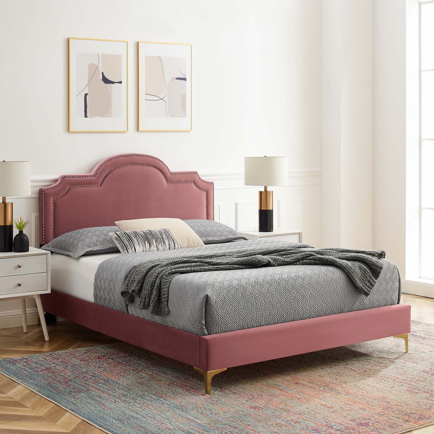 Aviana Performance Velvet Twin Bed