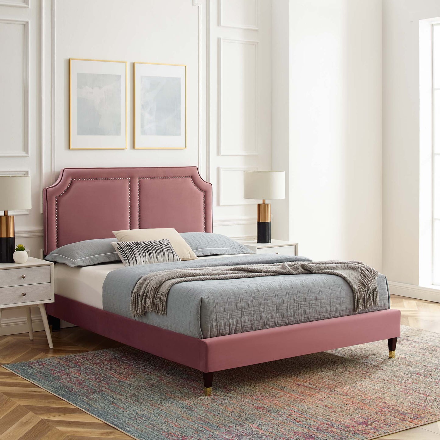 Cama individual Novi Performance Velvet de Modway