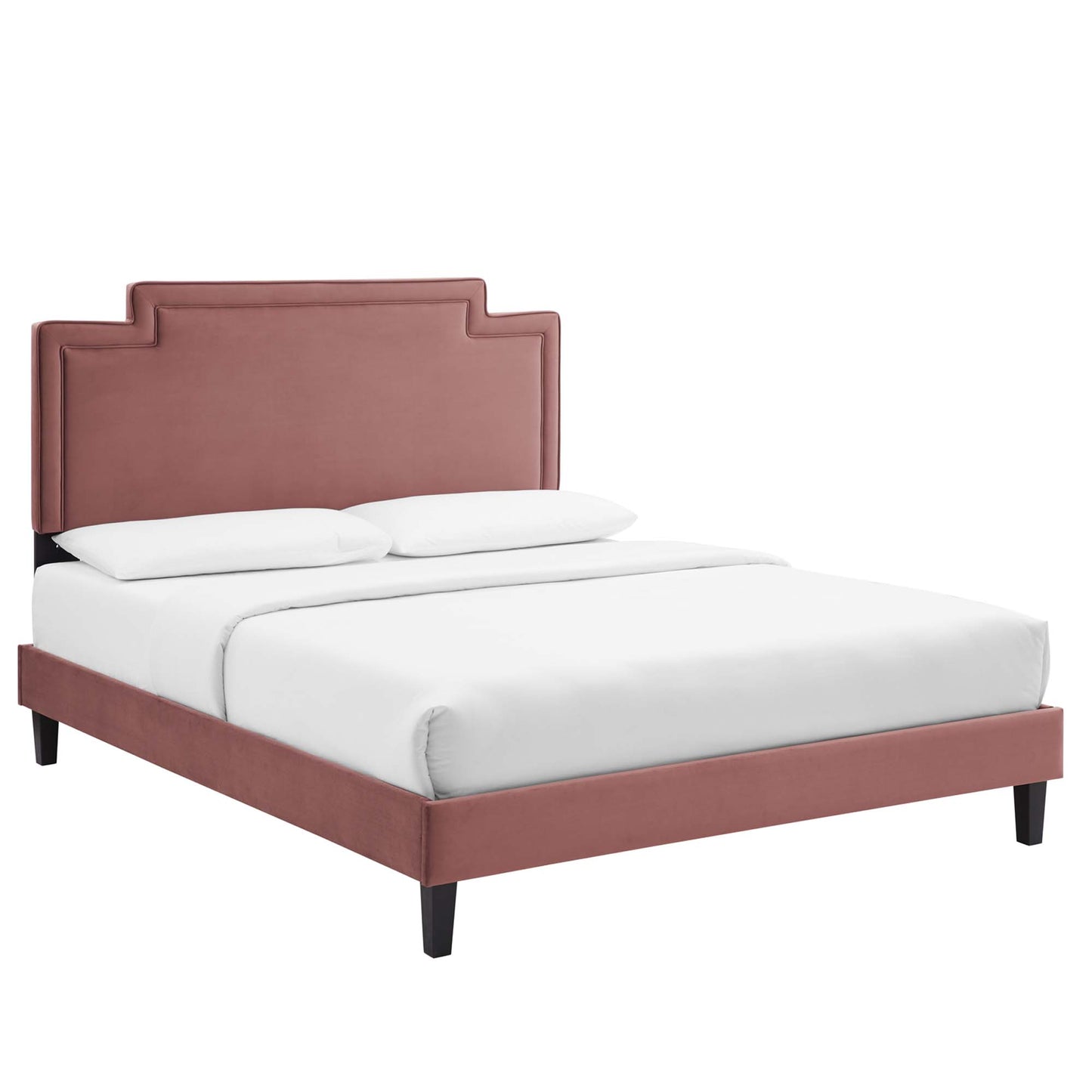 Cama matrimonial de terciopelo Liva Performance de Modway