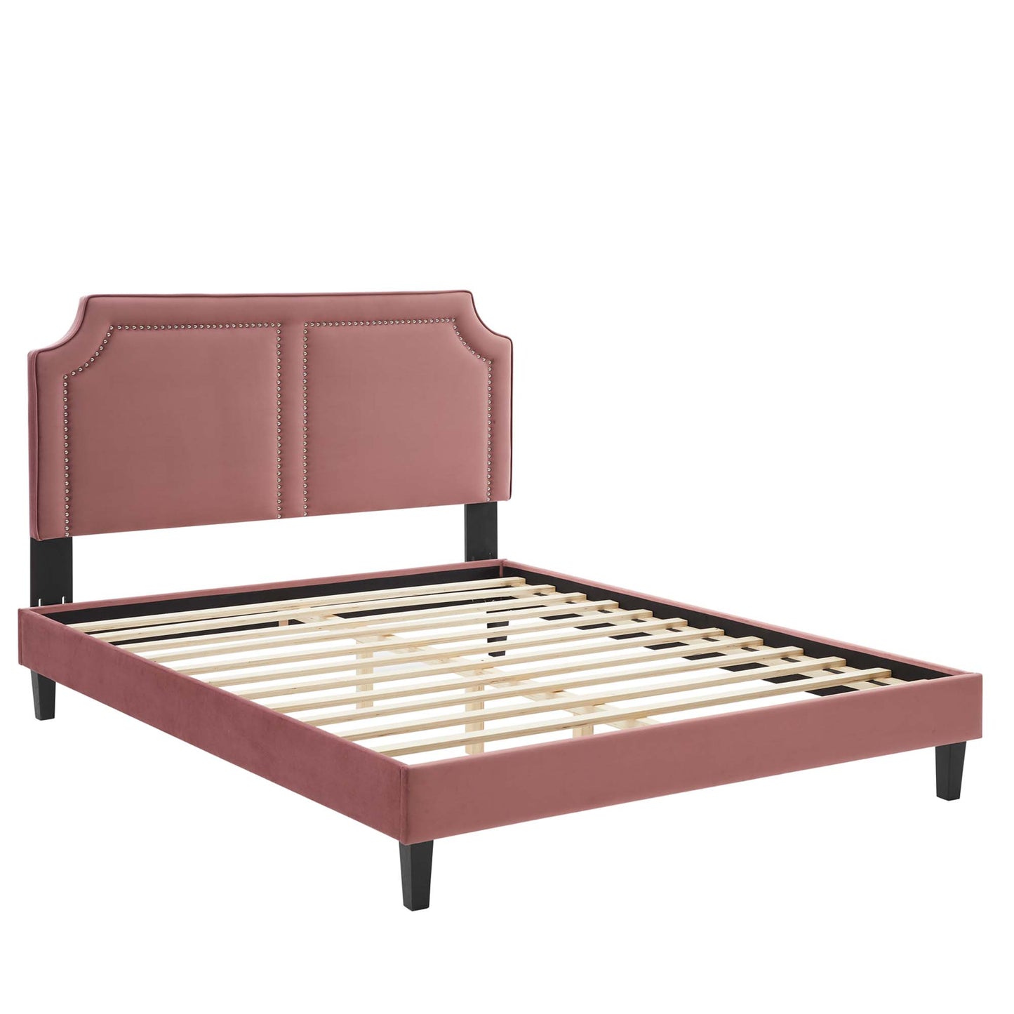 Cama Queen de terciopelo Novi Performance de Modway