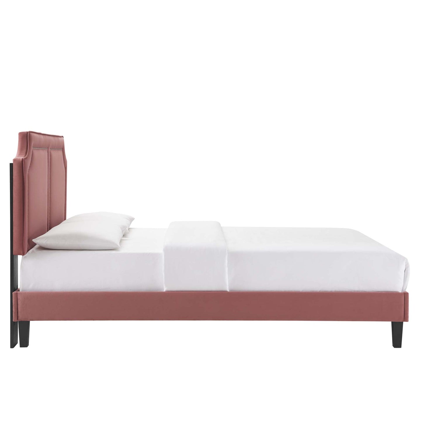 Cama Queen de terciopelo Novi Performance de Modway