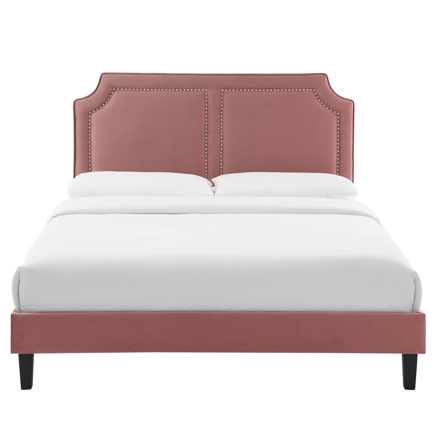 Cama Queen de terciopelo Novi Performance de Modway