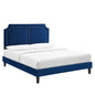 Cama Queen de terciopelo Novi Performance de Modway