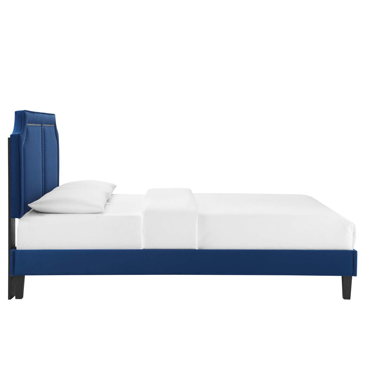 Cama Queen de terciopelo Novi Performance de Modway