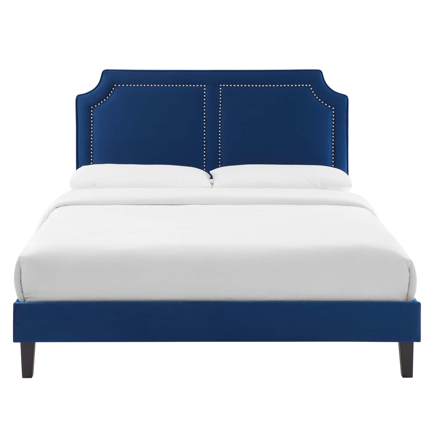 Cama Queen de terciopelo Novi Performance de Modway