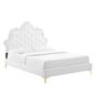 Sasha Button-Tufted Performance Velvet King Bed