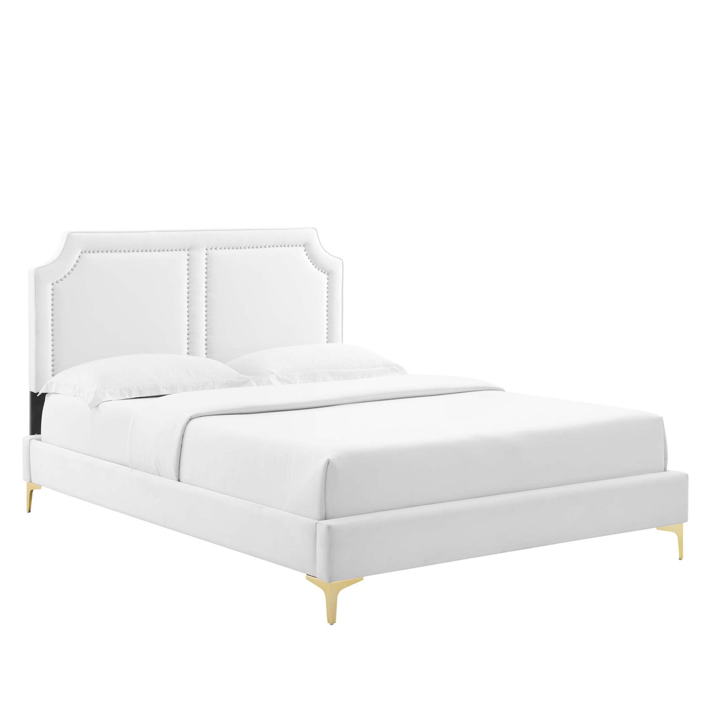 Cama King de terciopelo Novi Performance de Modway