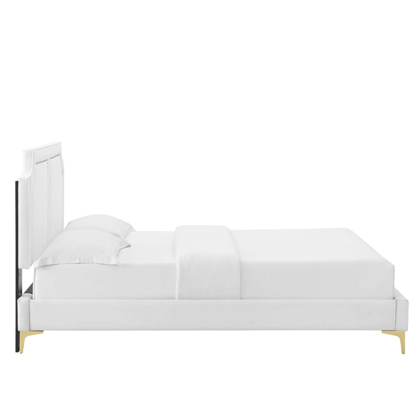 Cama King de terciopelo Novi Performance de Modway