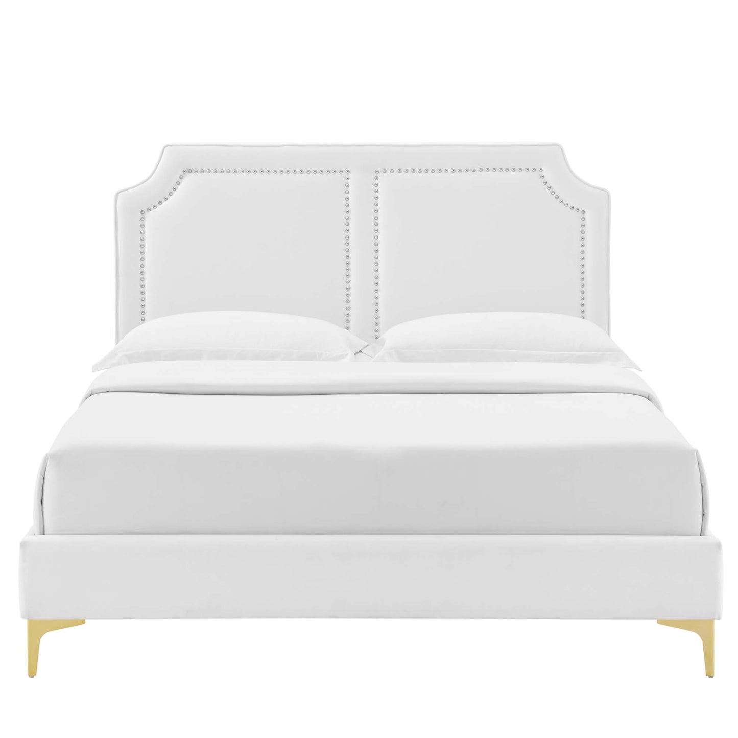 Cama King de terciopelo Novi Performance de Modway