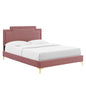 Cama King de terciopelo Liva Performance de Modway