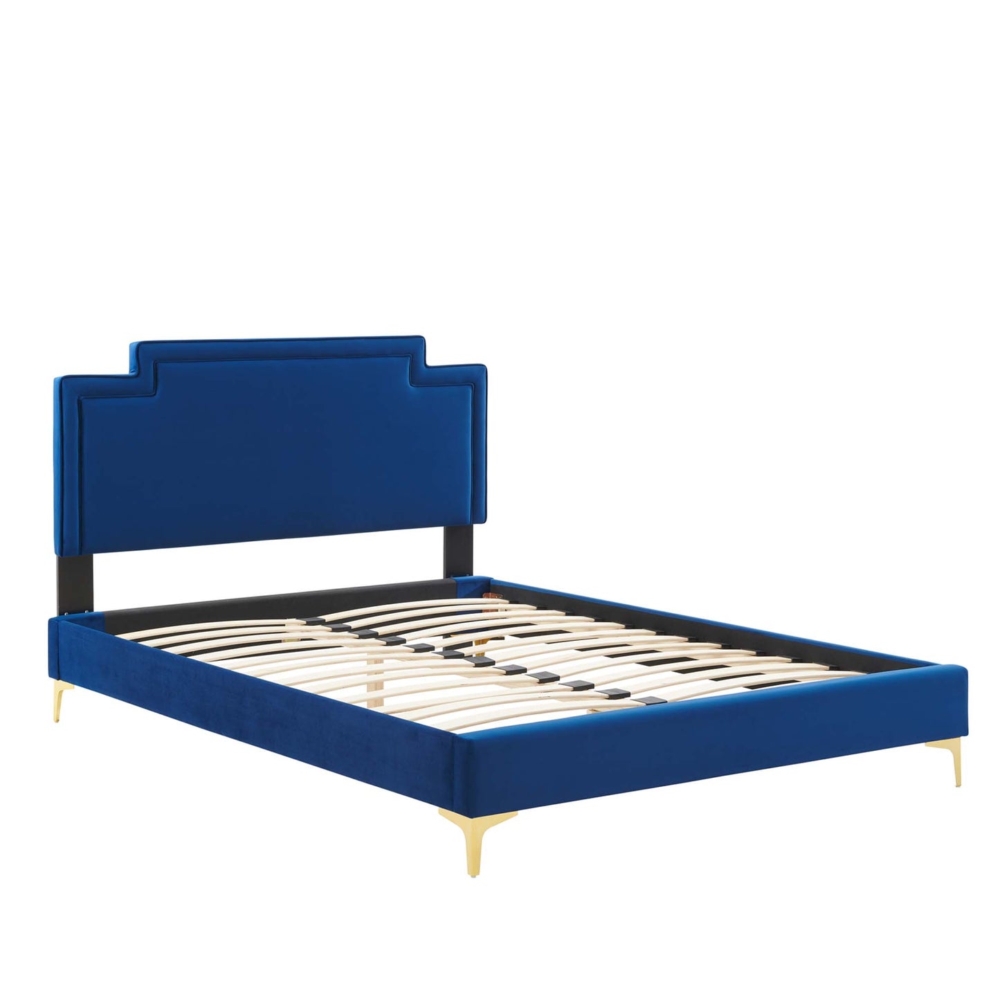 Cama King de terciopelo Liva Performance de Modway