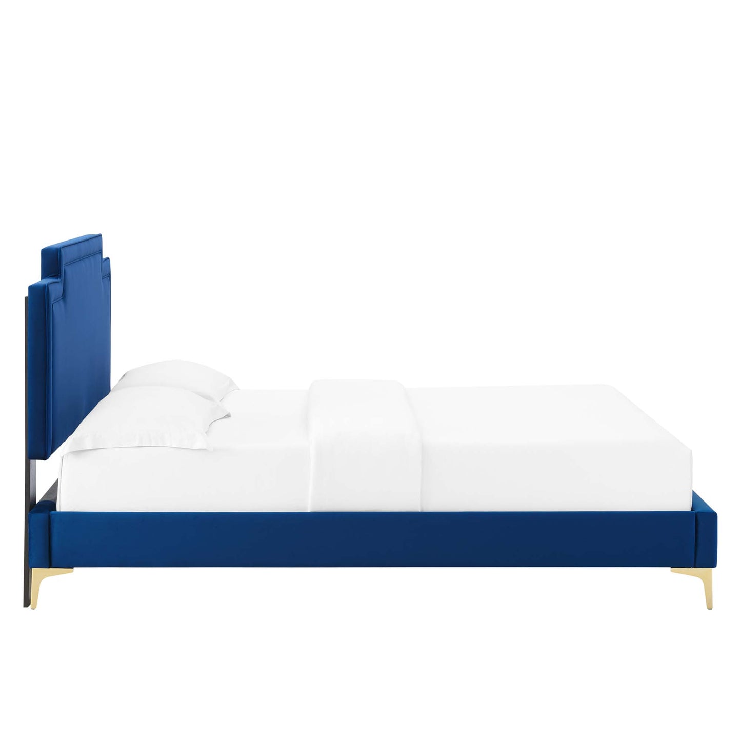 Cama King de terciopelo Liva Performance de Modway