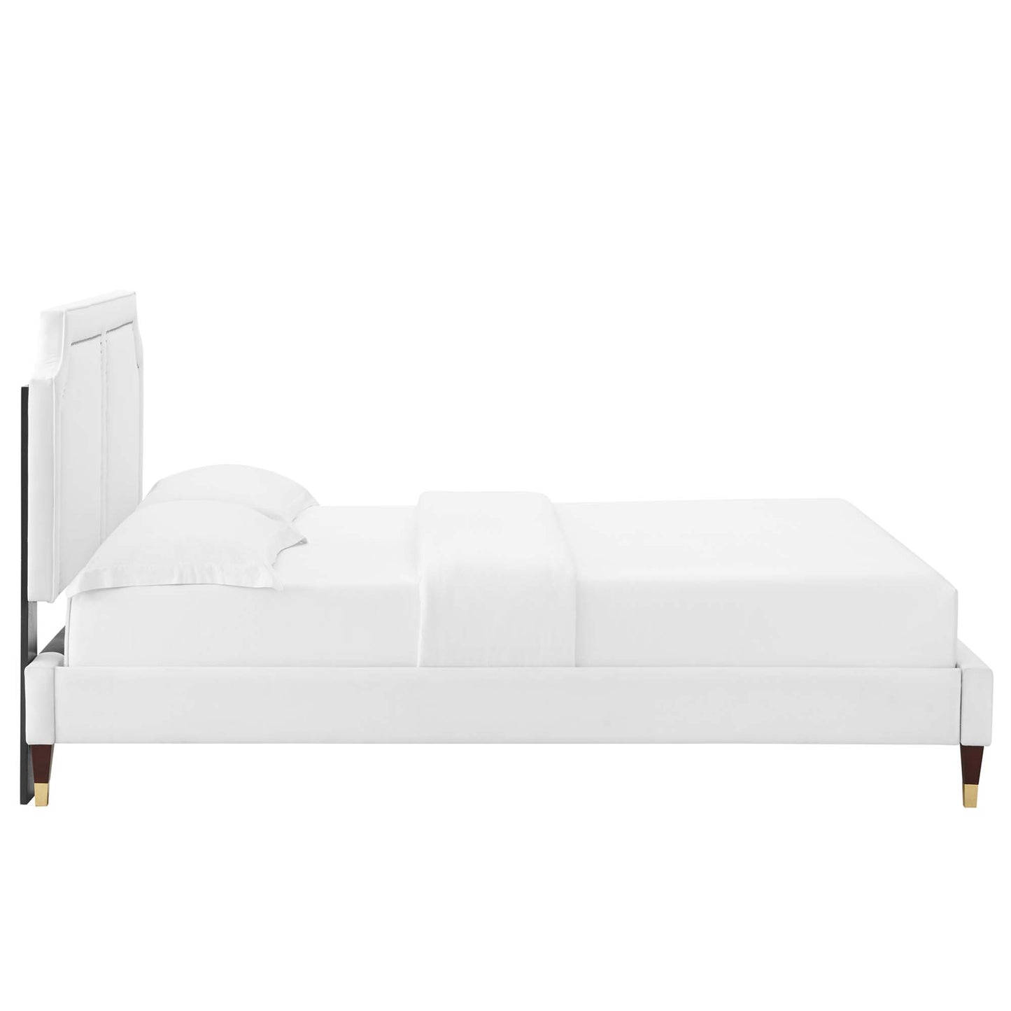 Cama King de terciopelo Novi Performance de Modway