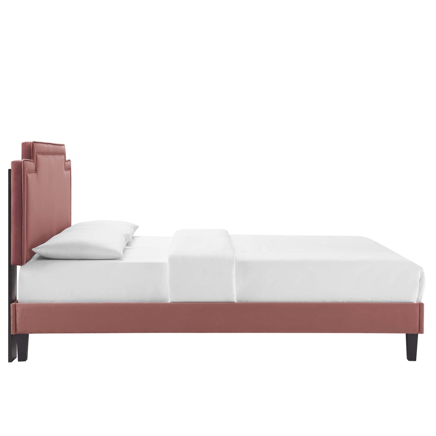 Cama King de terciopelo Liva Performance de Modway