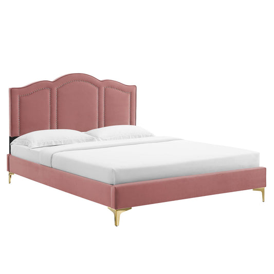 Emerson Performance Velvet King Platform Bed