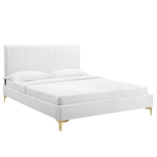 Peyton Performance Velvet Twin Platform Bed