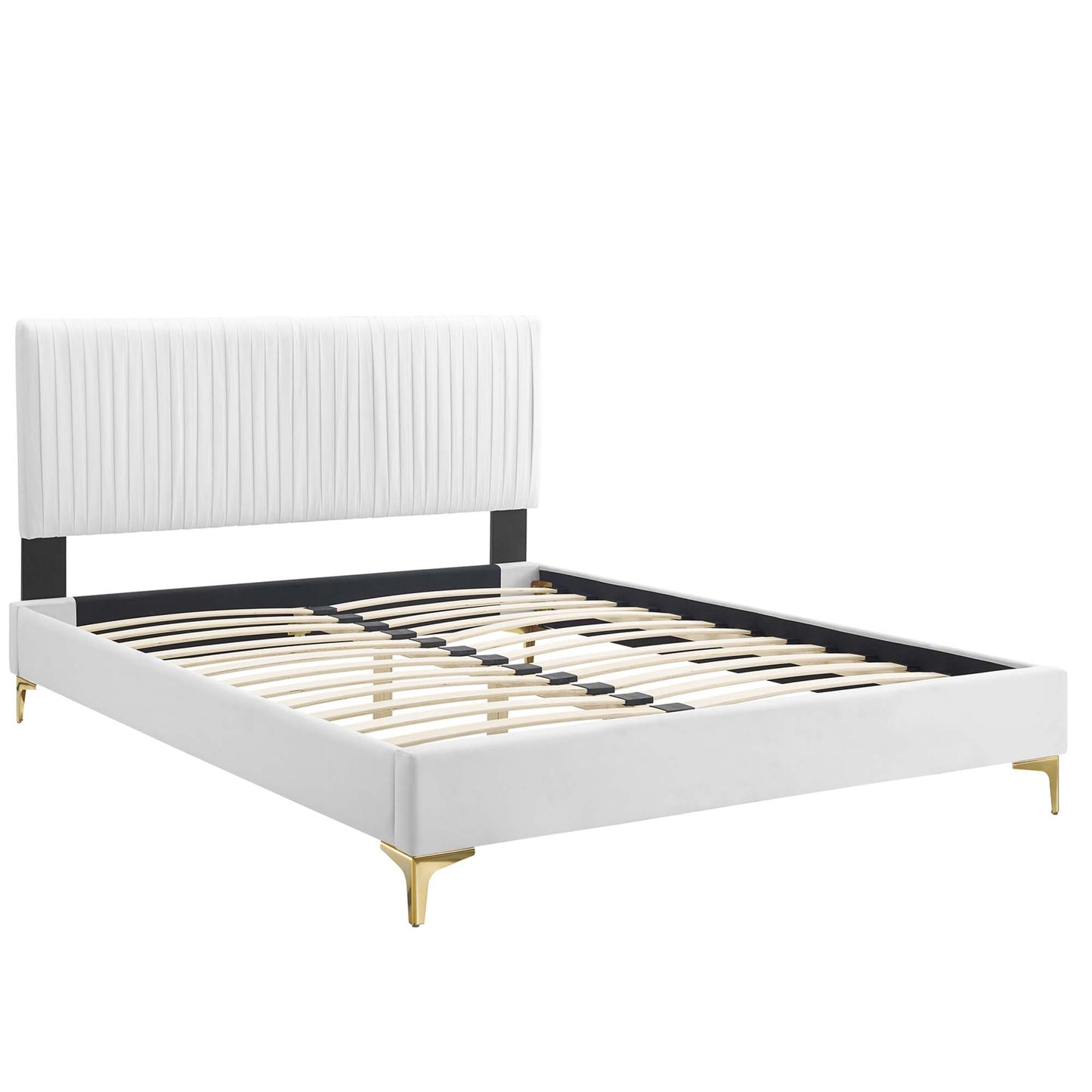 Cama de plataforma doble Peyton Performance Velvet de Modway