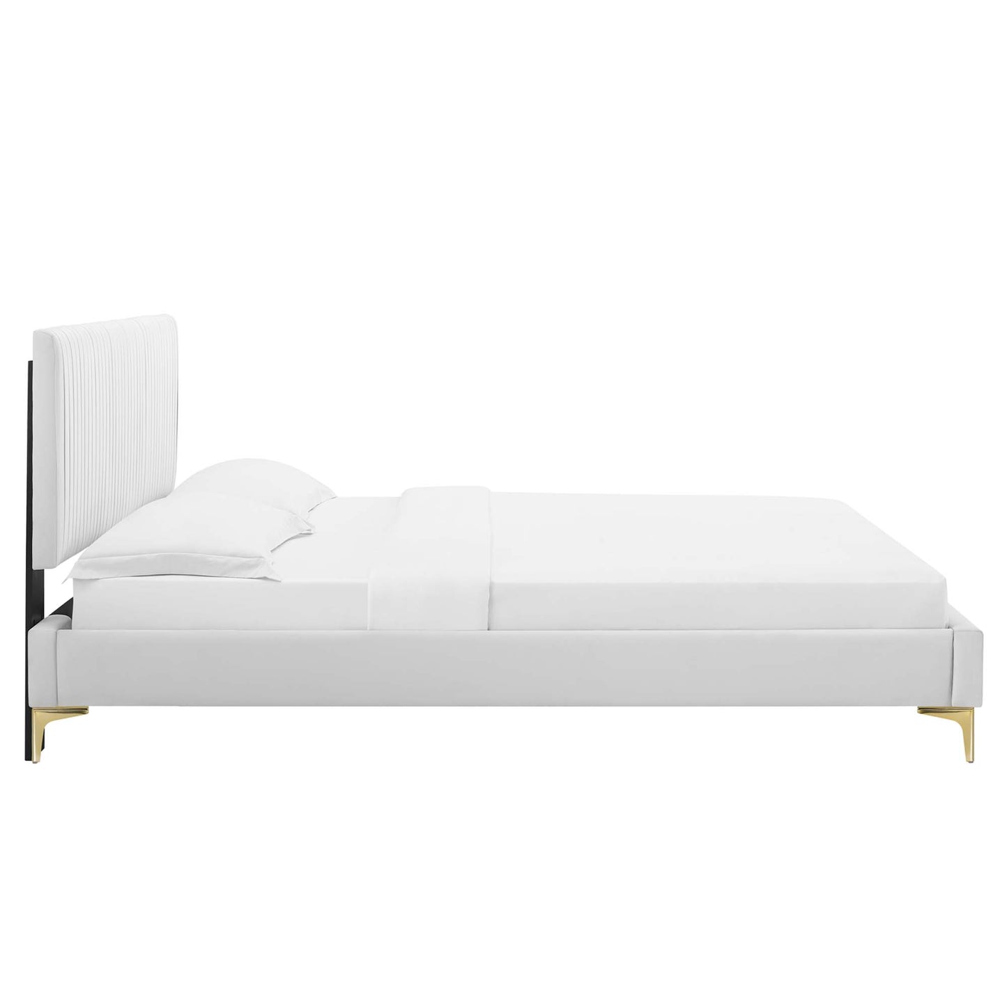 Cama de plataforma doble Peyton Performance Velvet de Modway