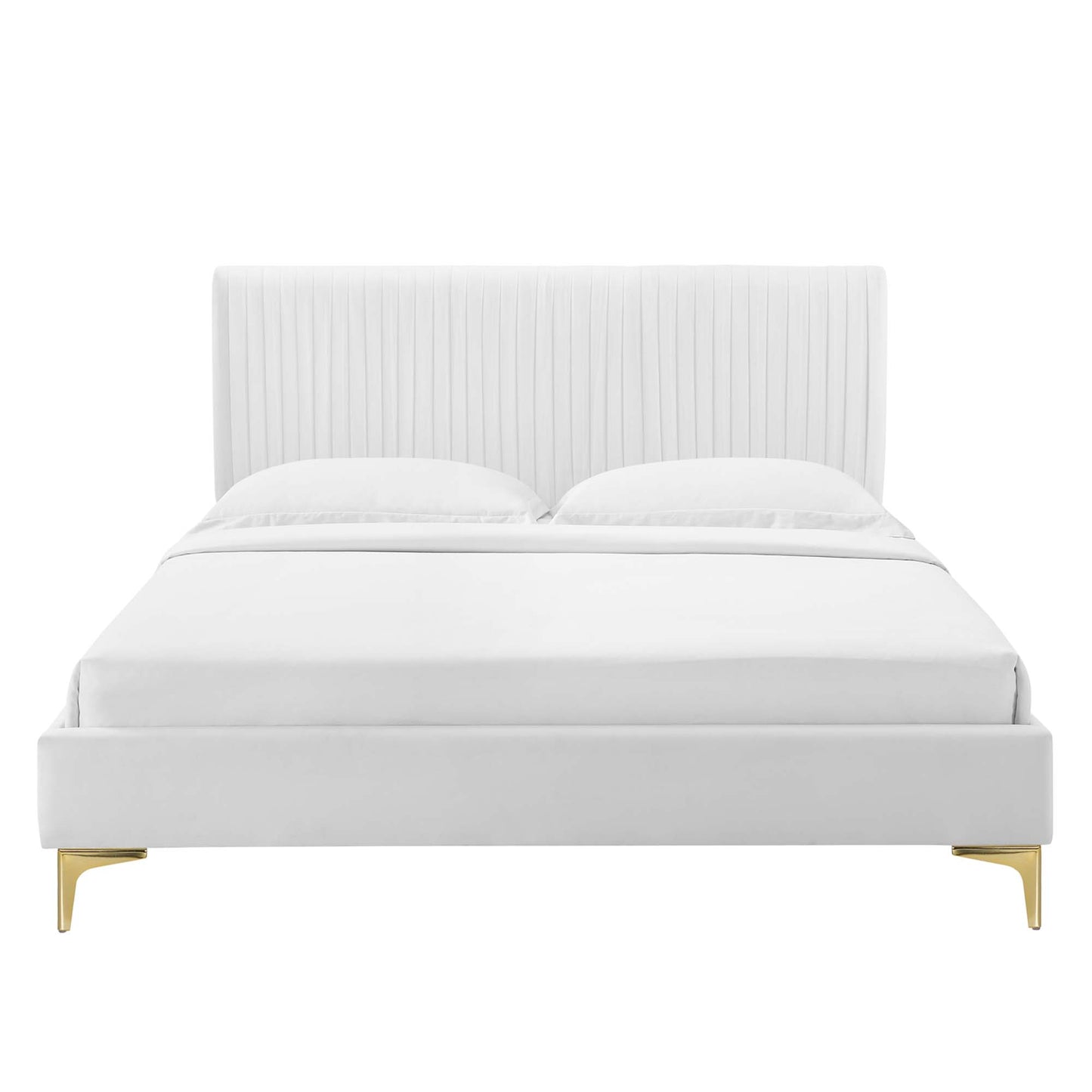 Cama de plataforma doble Peyton Performance Velvet de Modway