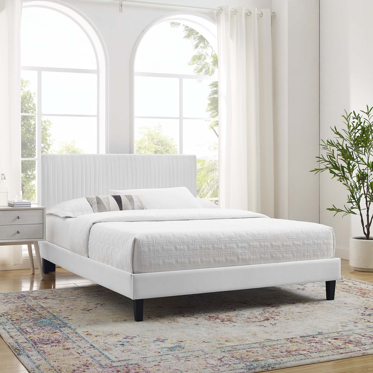 Peyton Performance Velvet Twin Platform Bed