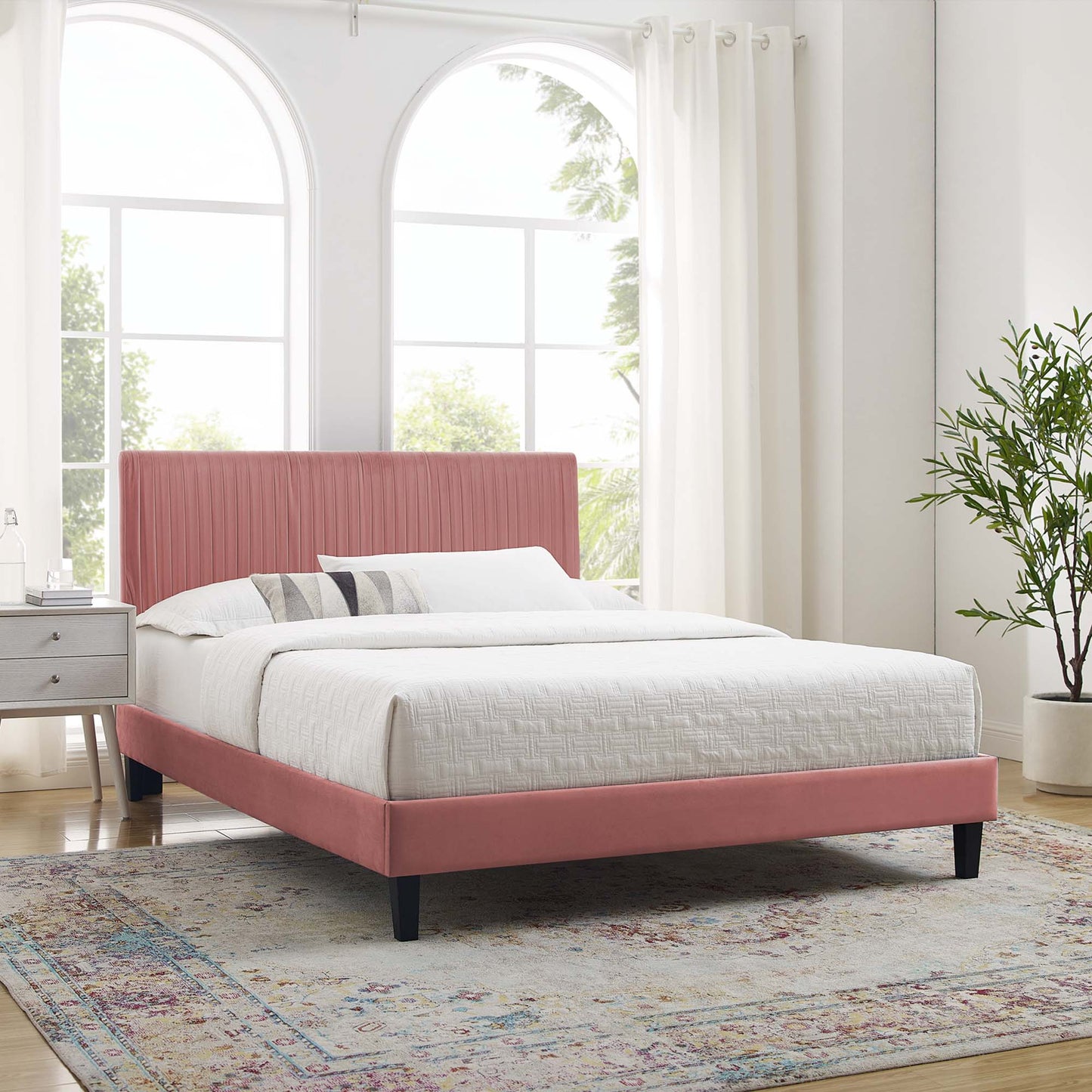 Peyton Performance Velvet Full Platform Bed