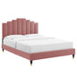 Elise Performance Velvet Twin Platform Bed