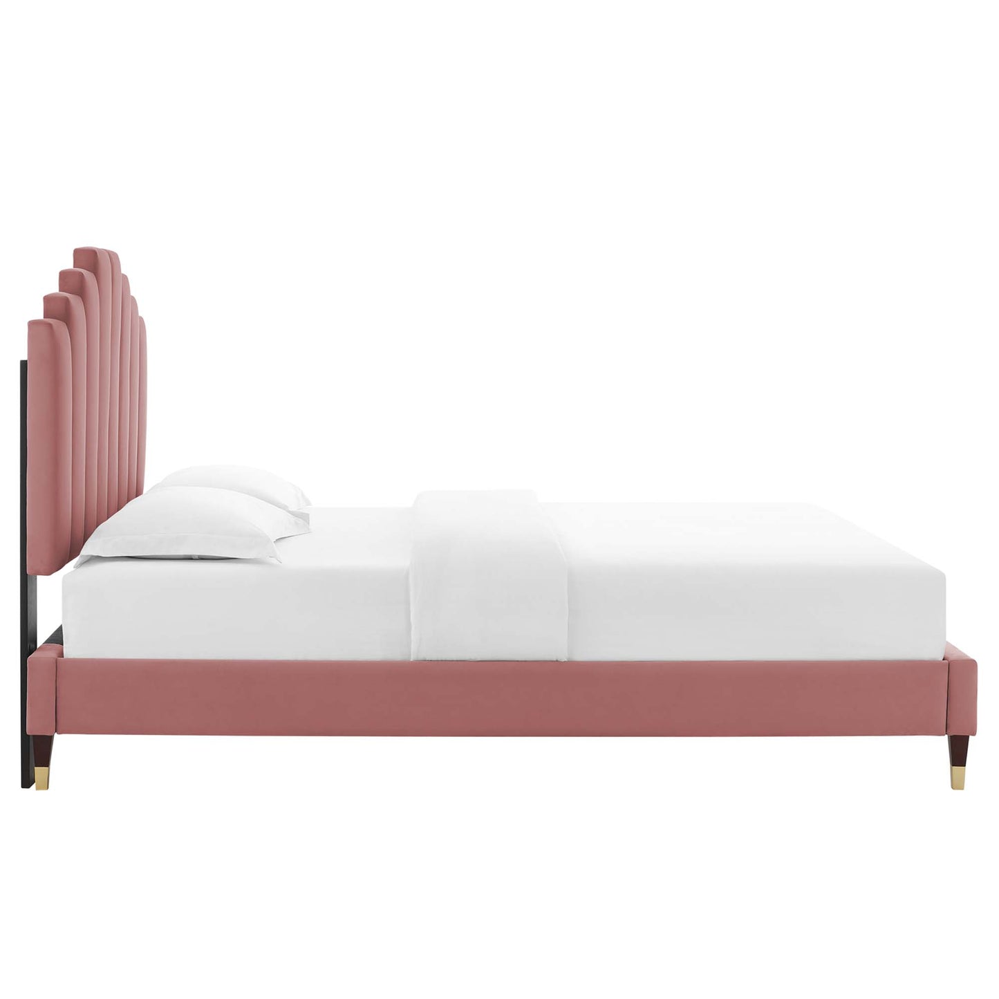 Elise Performance Velvet Twin Platform Bed