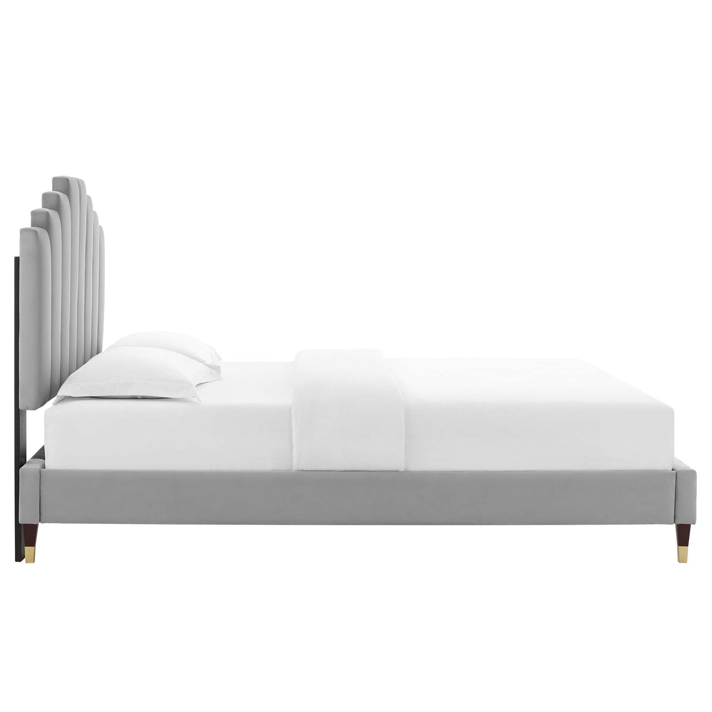 Elise Performance Velvet Full Platform Bed