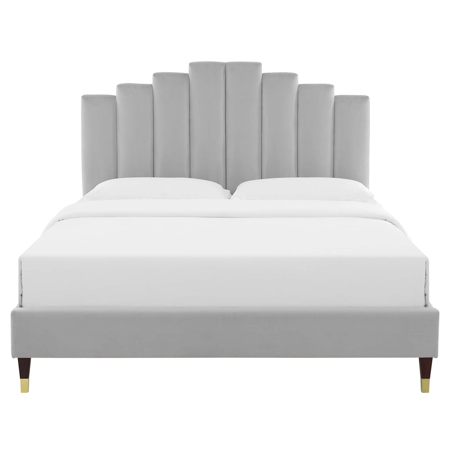 Elise Performance Velvet Full Platform Bed