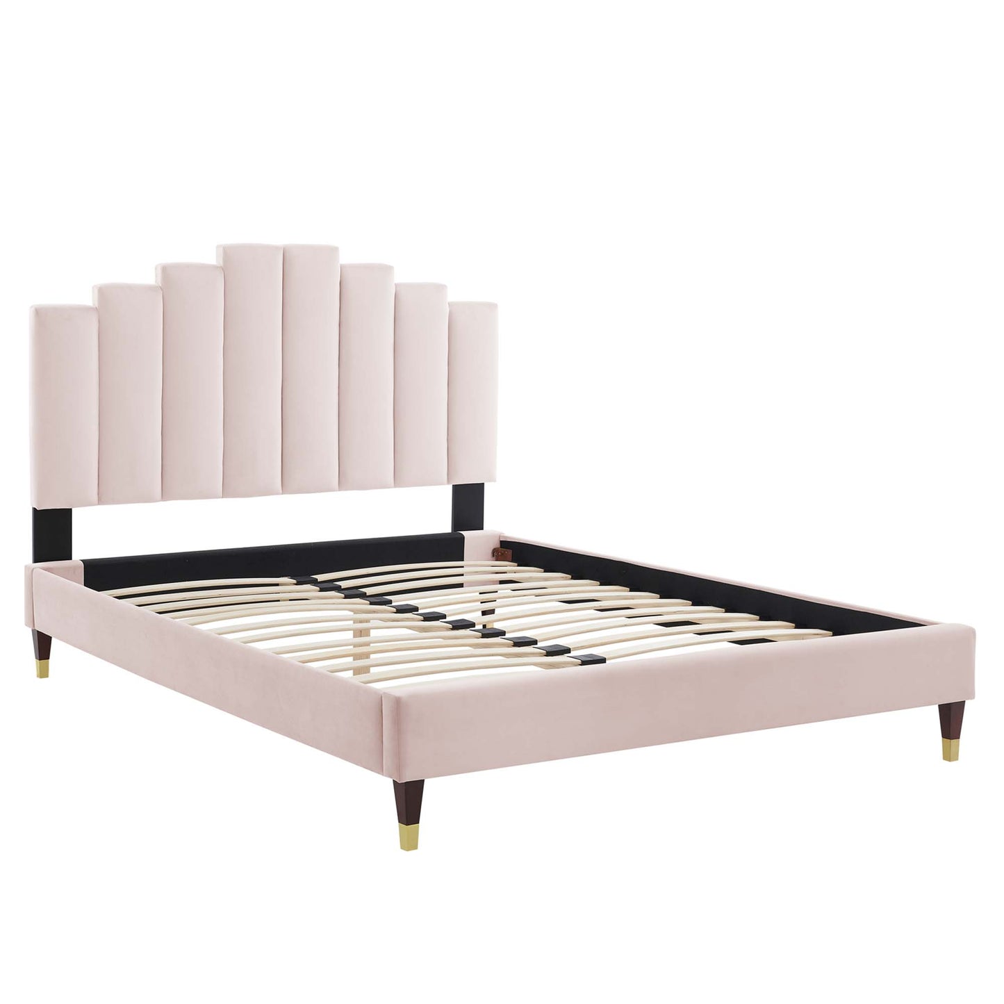 Elise Performance Velvet Full Platform Bed