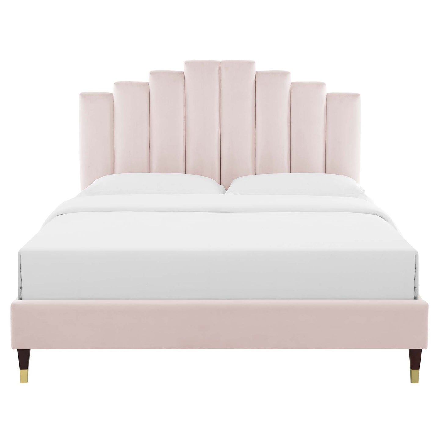 Elise Performance Velvet Full Platform Bed