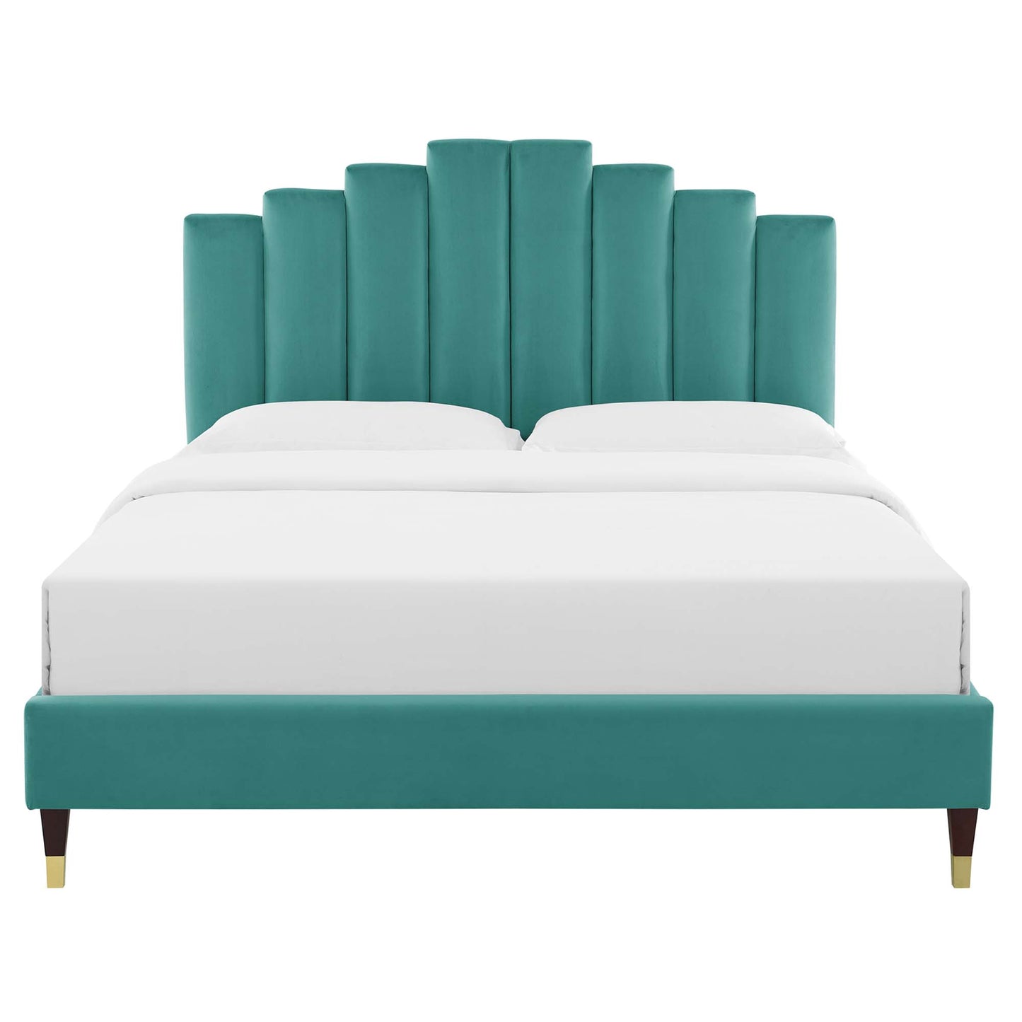 Elise Performance Velvet Full Platform Bed