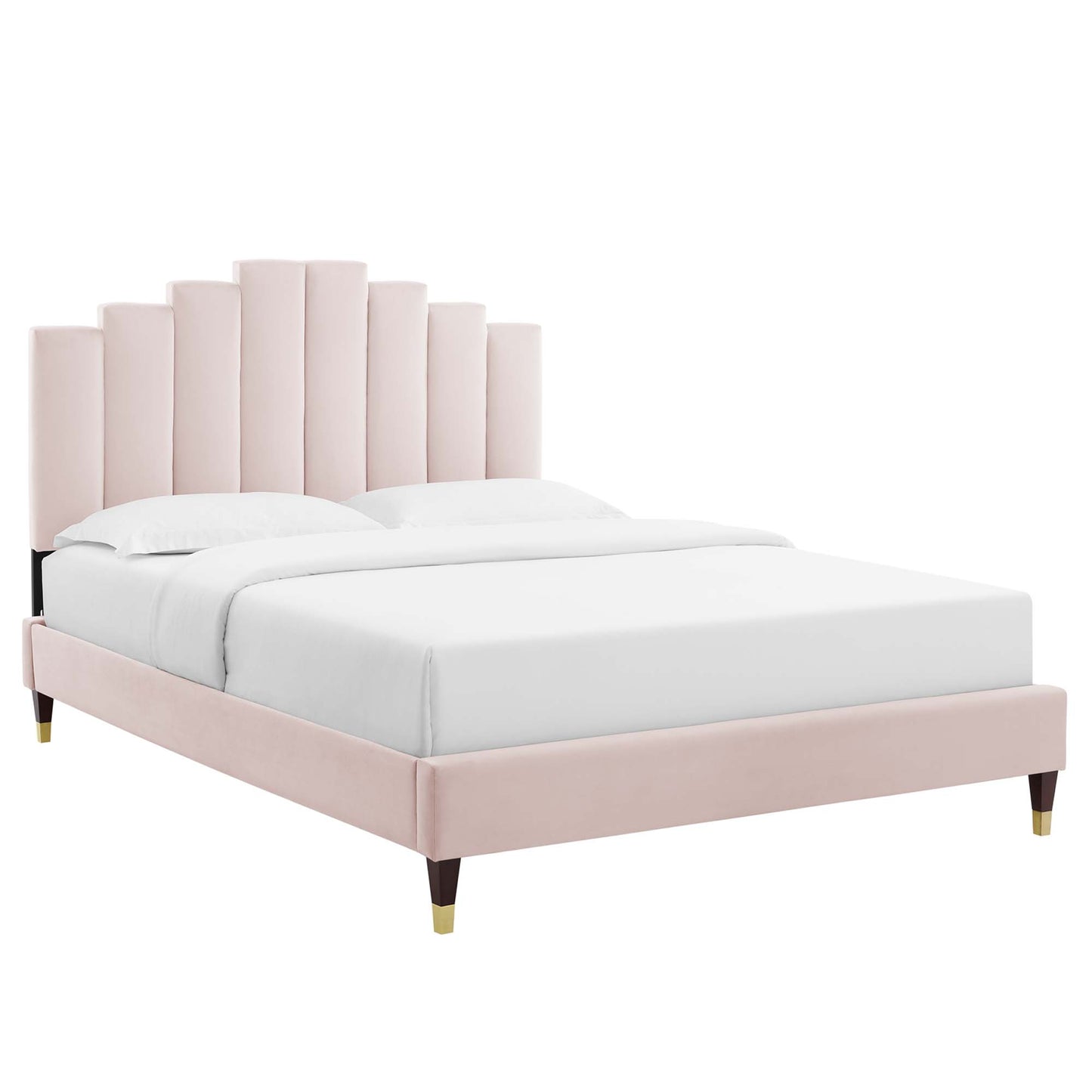 Elise Performance Velvet King Platform Bed