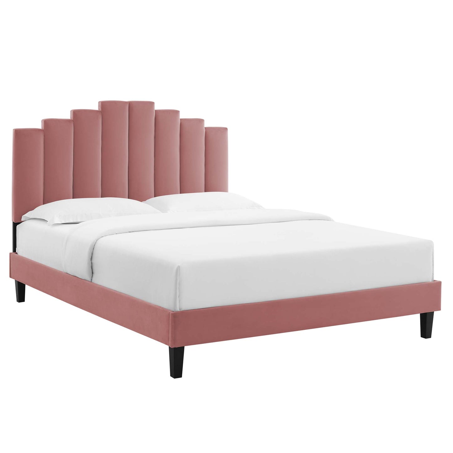 Elise Performance Velvet Twin Platform Bed