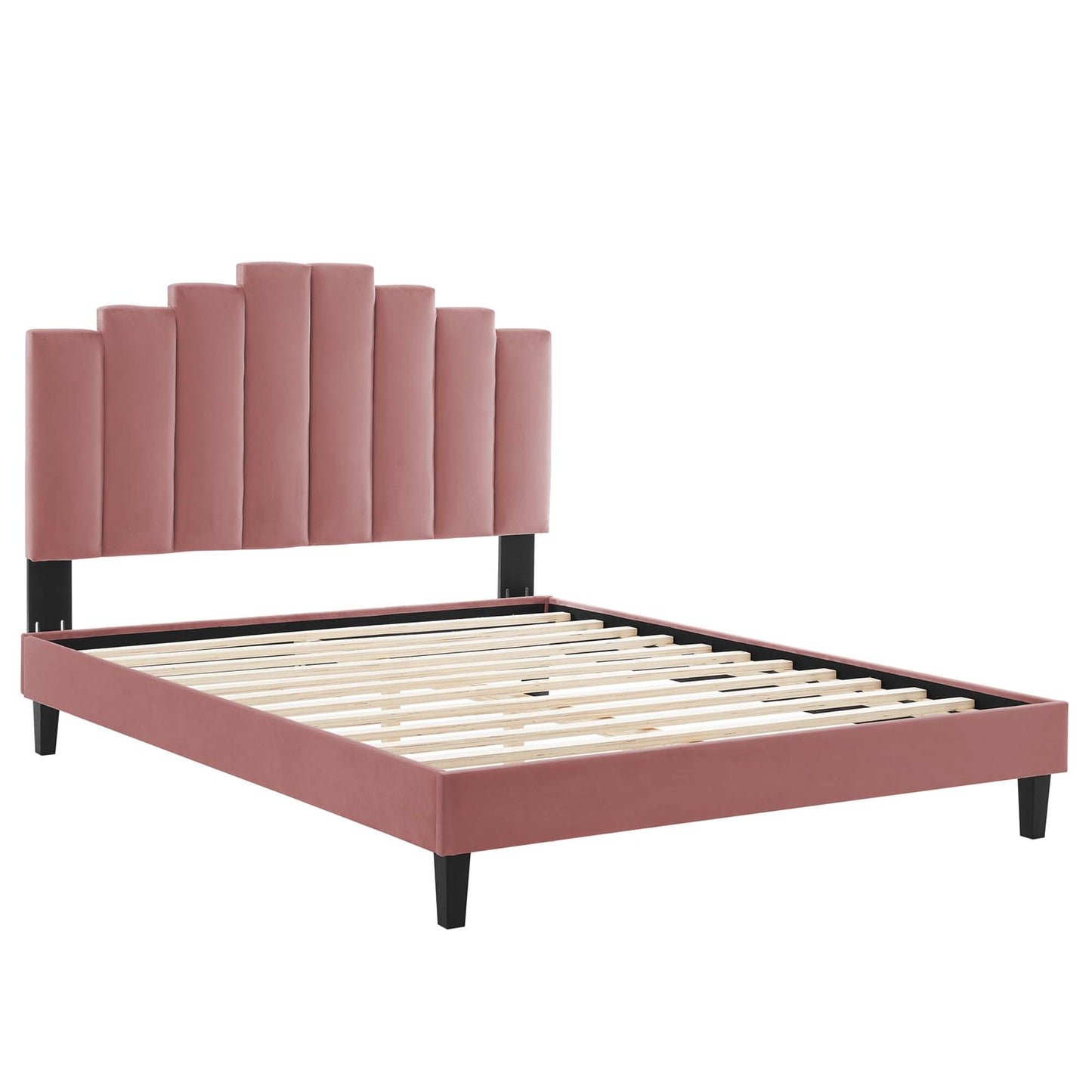 Elise Performance Velvet Twin Platform Bed