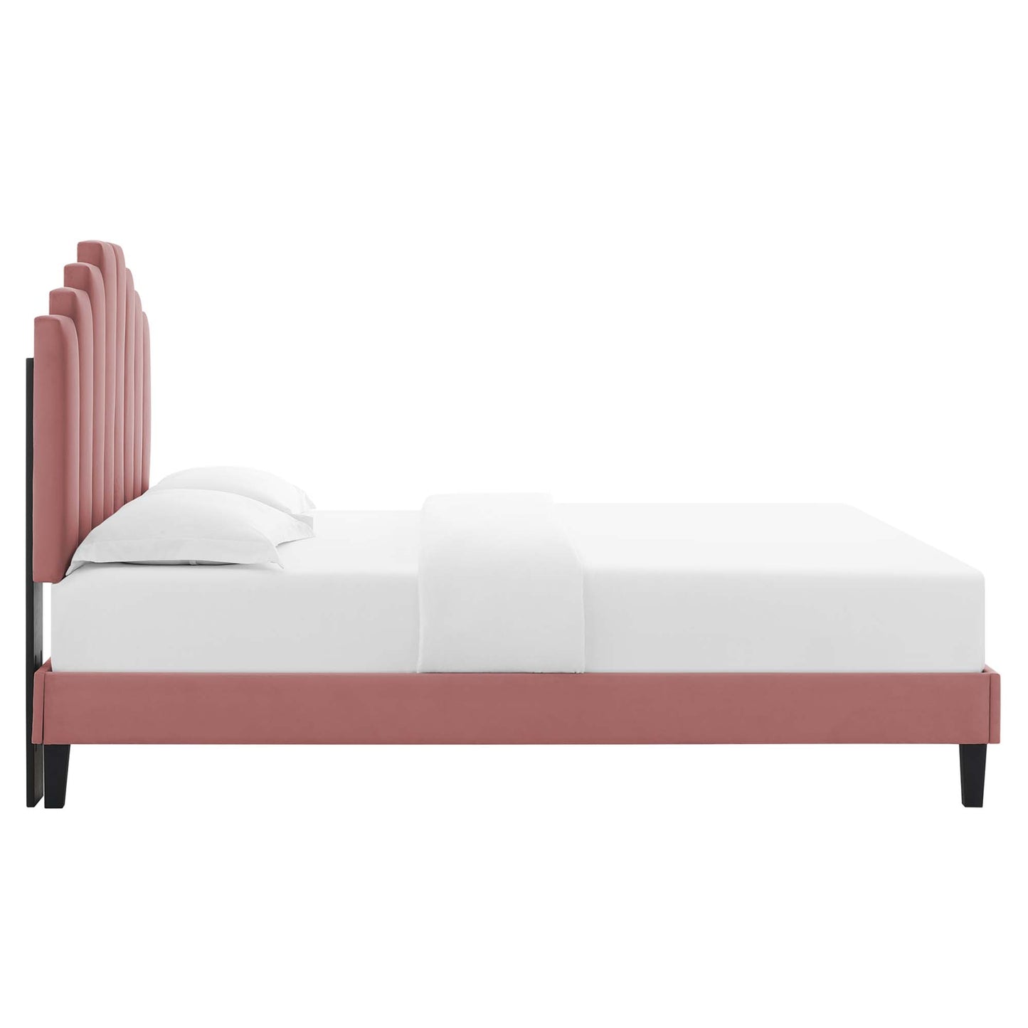 Elise Performance Velvet Twin Platform Bed