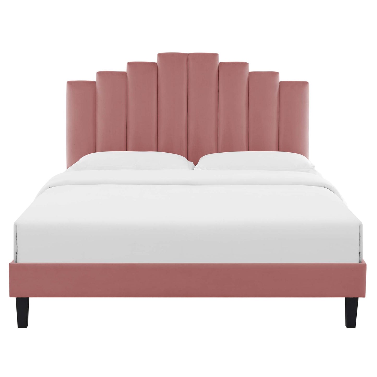 Elise Performance Velvet Twin Platform Bed