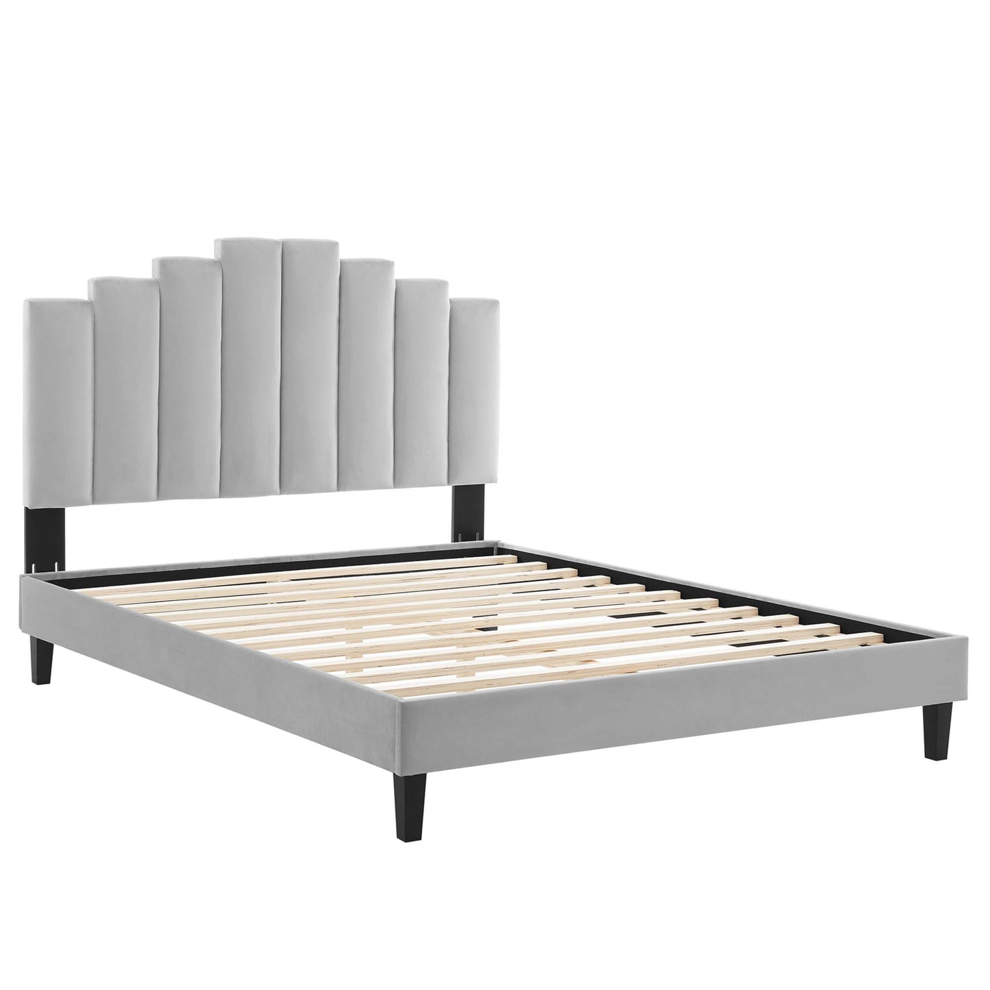 Elise Performance Velvet Twin Platform Bed