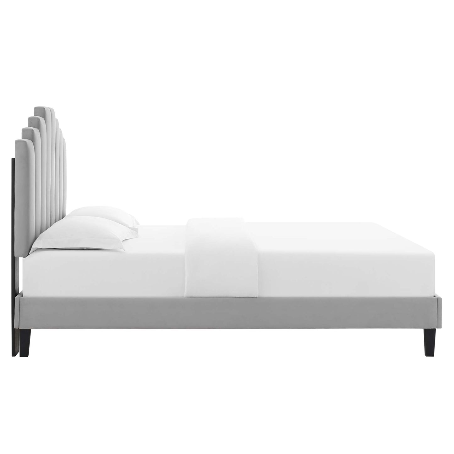 Elise Performance Velvet Twin Platform Bed