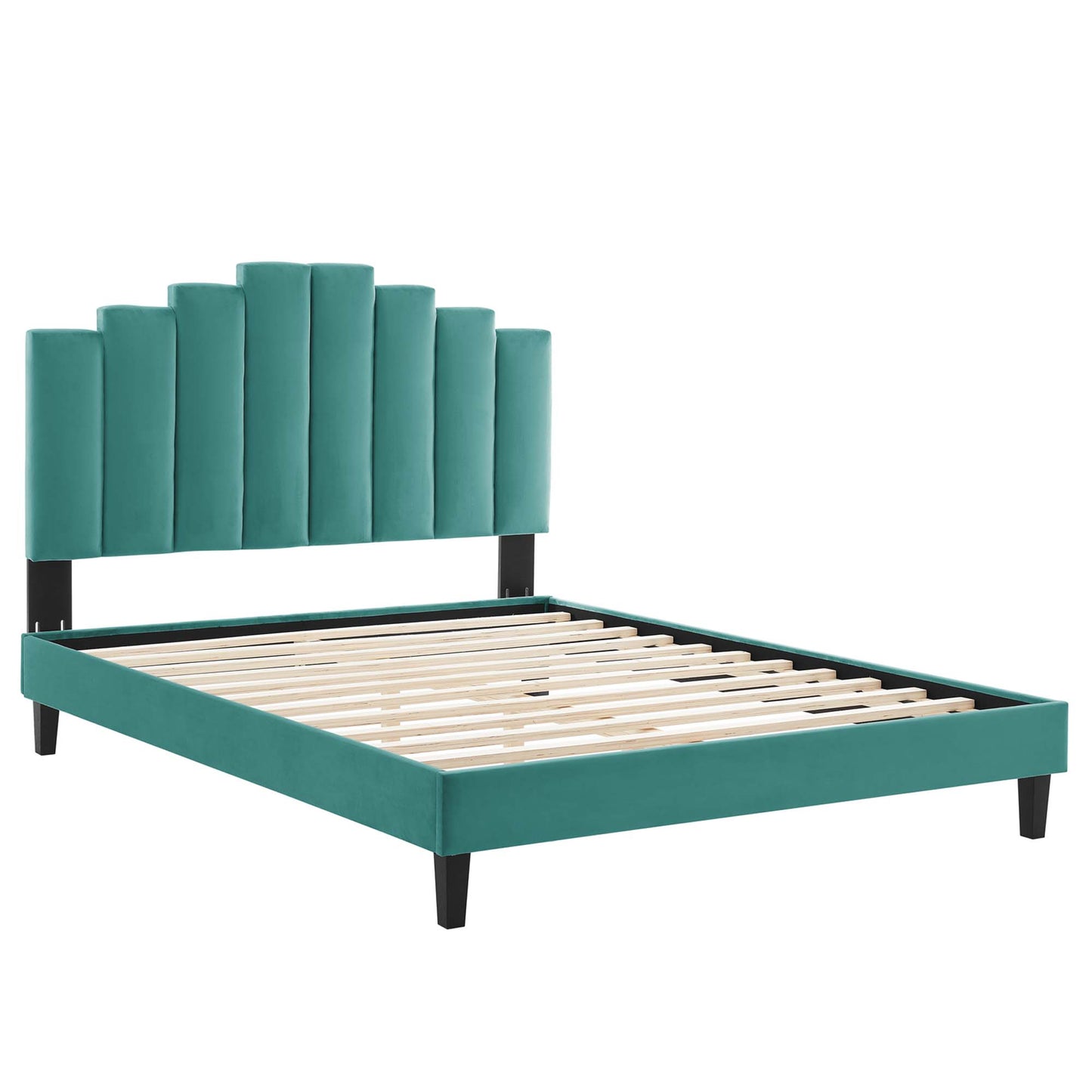 Elise Performance Velvet Twin Platform Bed