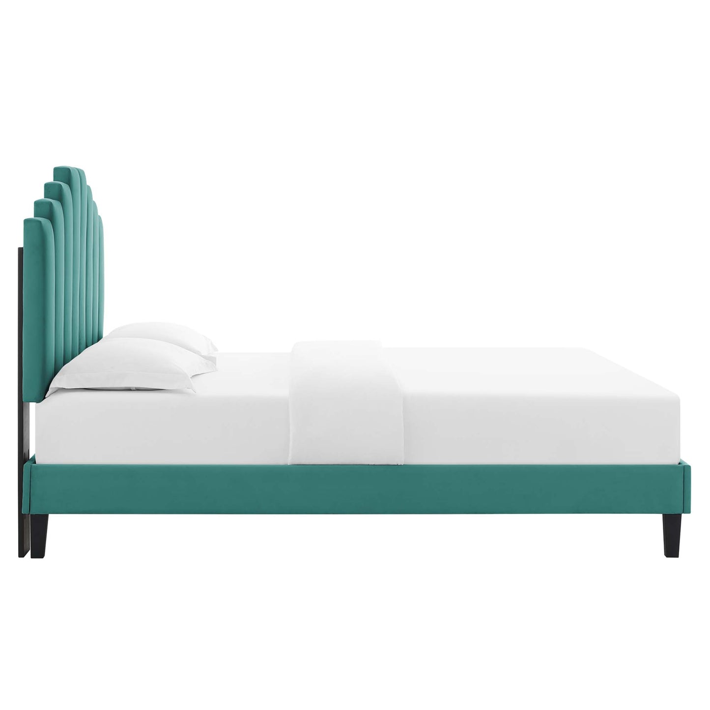 Elise Performance Velvet Twin Platform Bed