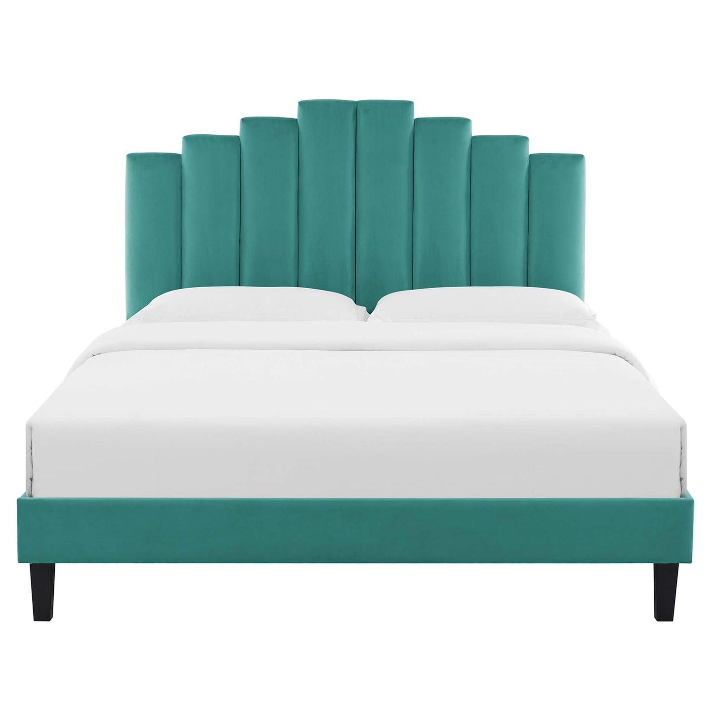 Elise Performance Velvet Twin Platform Bed